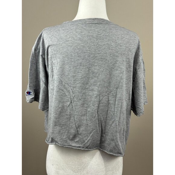 Champion Creighton Bluejays Crop Top Gray Tee Womens XL College Logo Shirt - Picture 3 of 12
